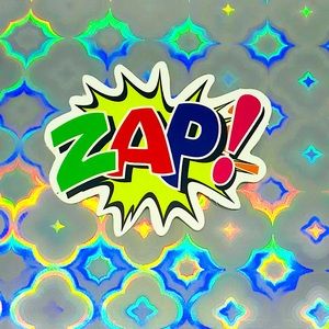 ZAP Action Bubble Comic Book Vibes Contrast Sticker